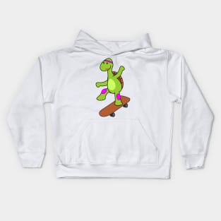 skater turtle Kids Hoodie